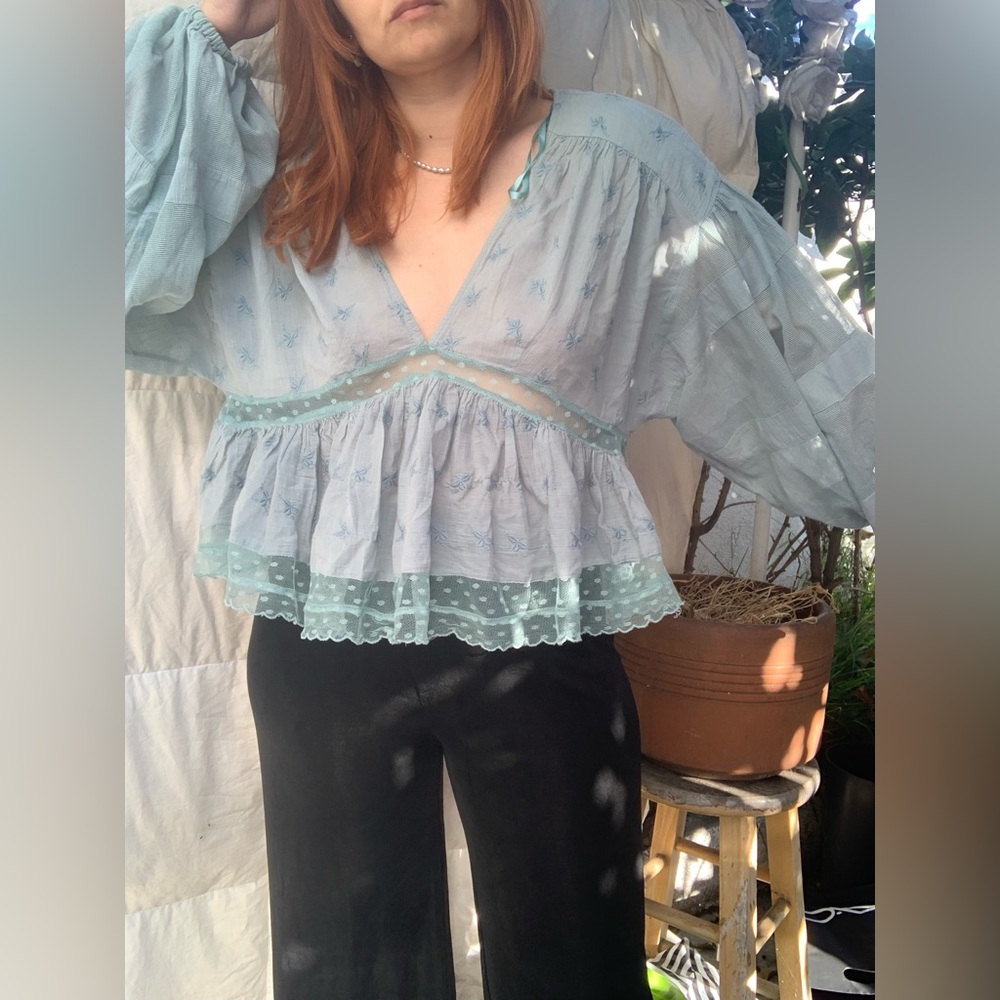 Free People Ballon Shirt, L